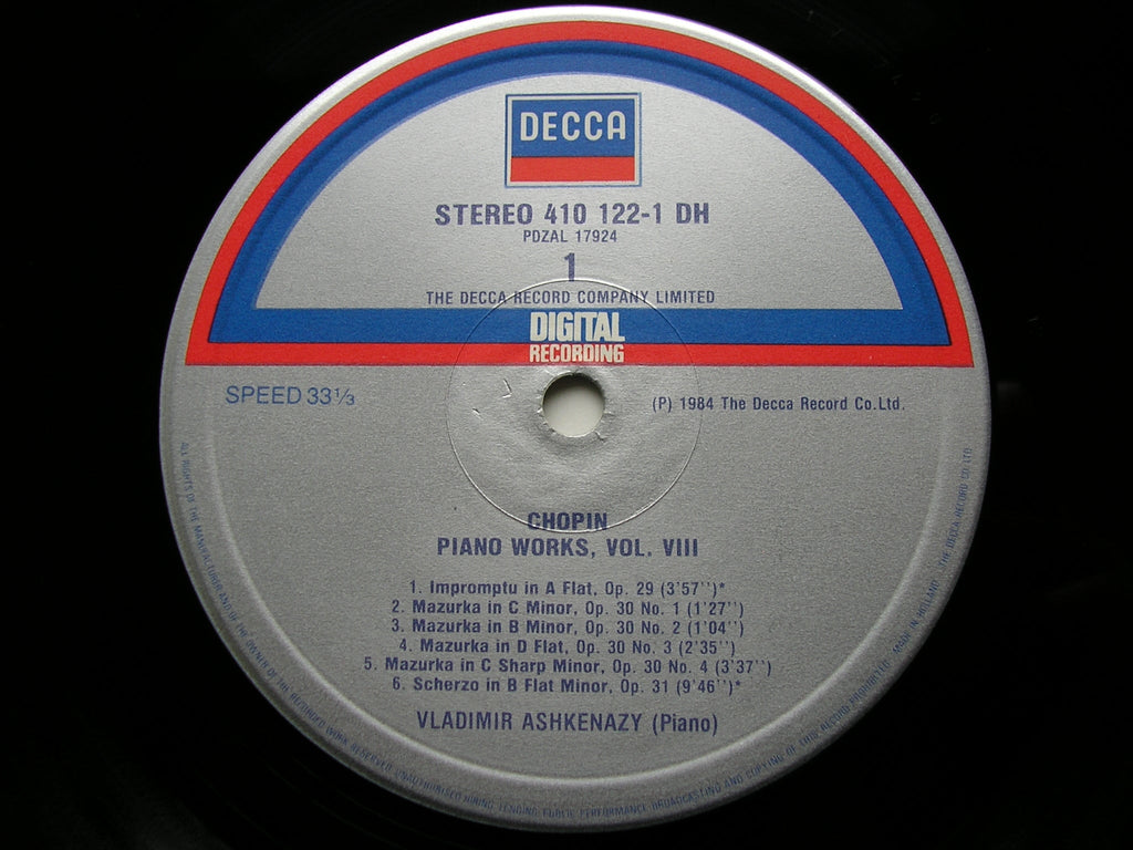 CHOPIN: COMPLETE SOLO PIANO MUSIC    ASHKENAZY   15 LP