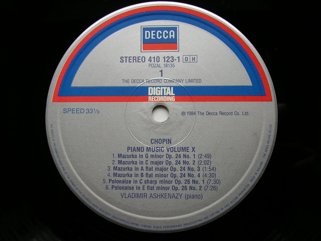 CHOPIN: COMPLETE SOLO PIANO MUSIC    ASHKENAZY   15 LP