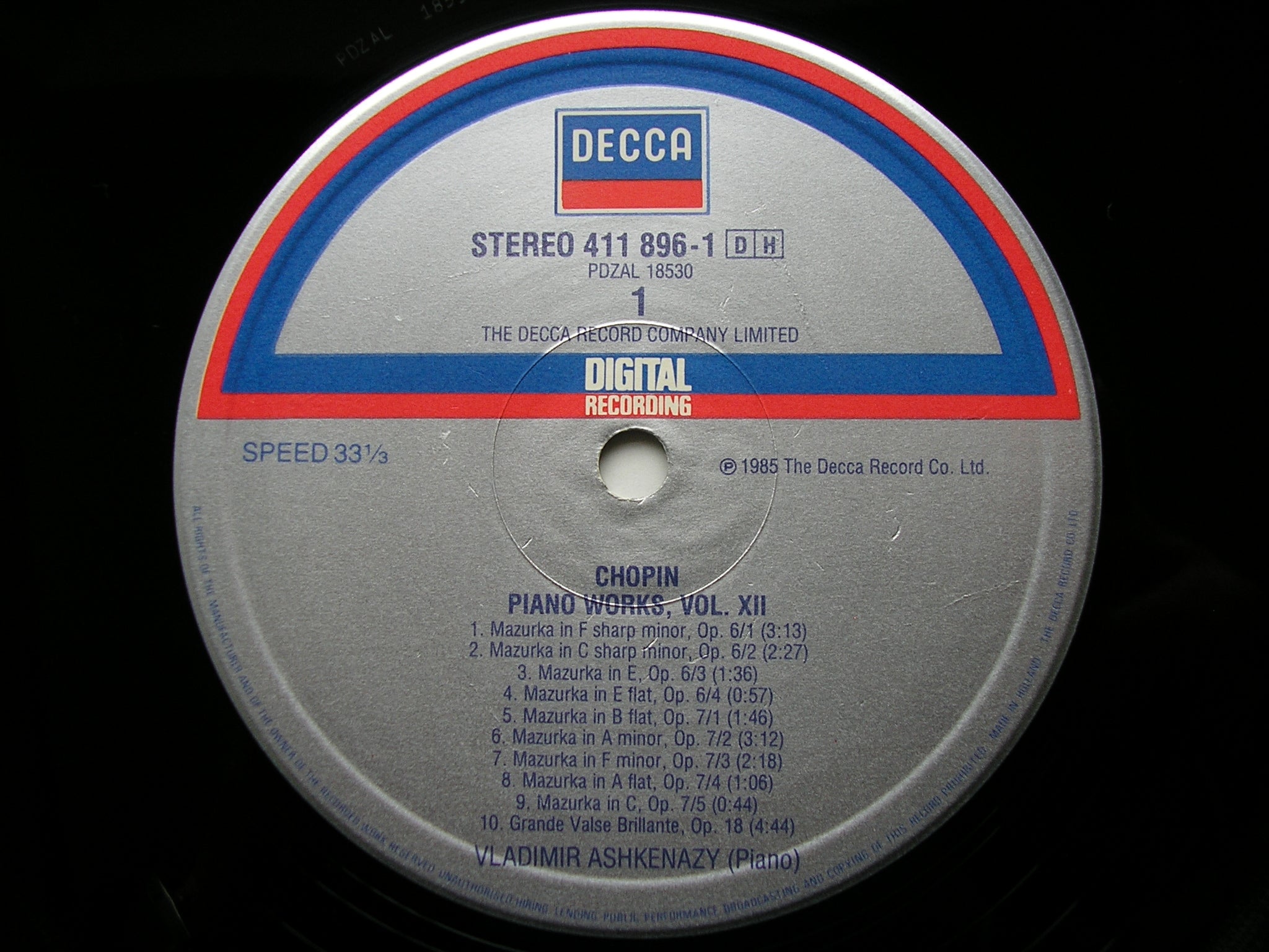 CHOPIN: COMPLETE SOLO PIANO MUSIC    ASHKENAZY   15 LP