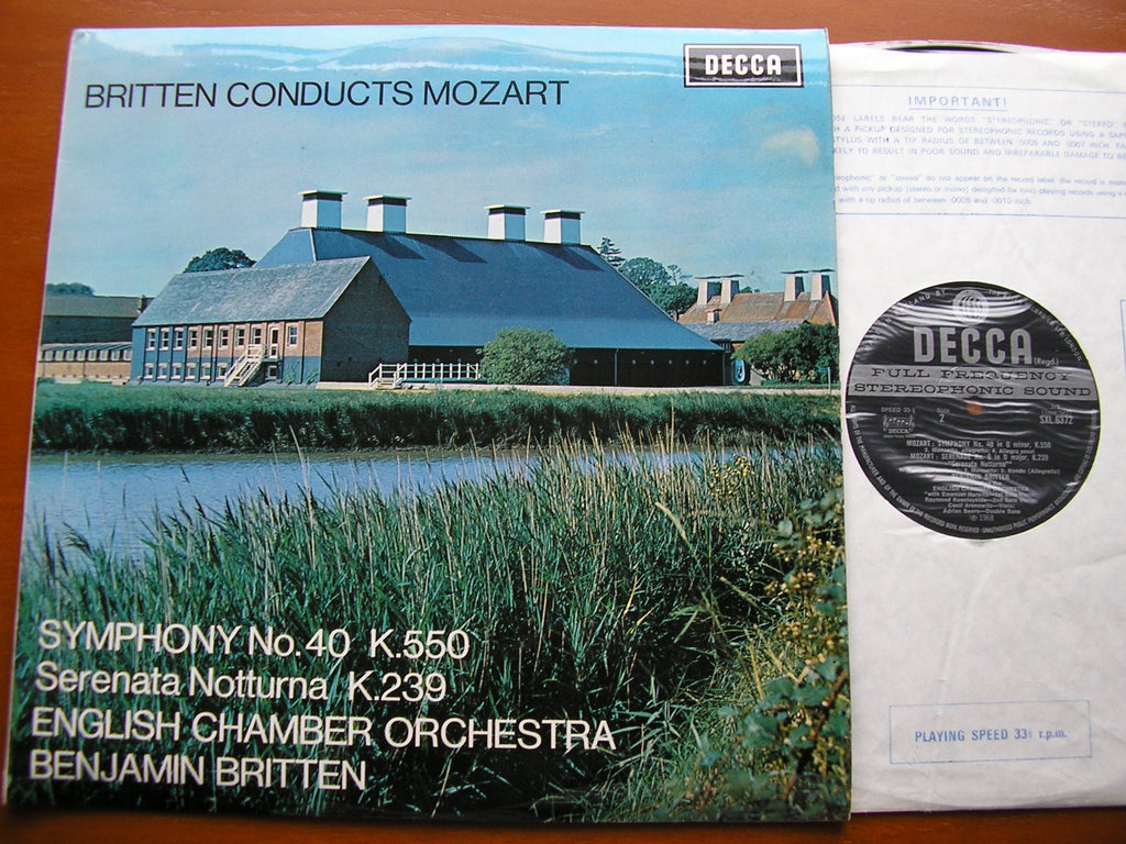 SXL 6372 MOZART: SERENATA NOTTURNA / SYMPHONY No. 40 BRITTEN / ENGLISH CHAMBER ORCHESTRA
