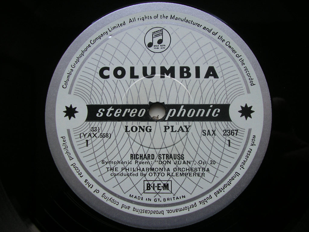 KLEMPERER CONDUCTS RICHARD STRAUSS      KLEMPERER / PHILHARMONIA    SAX 2367