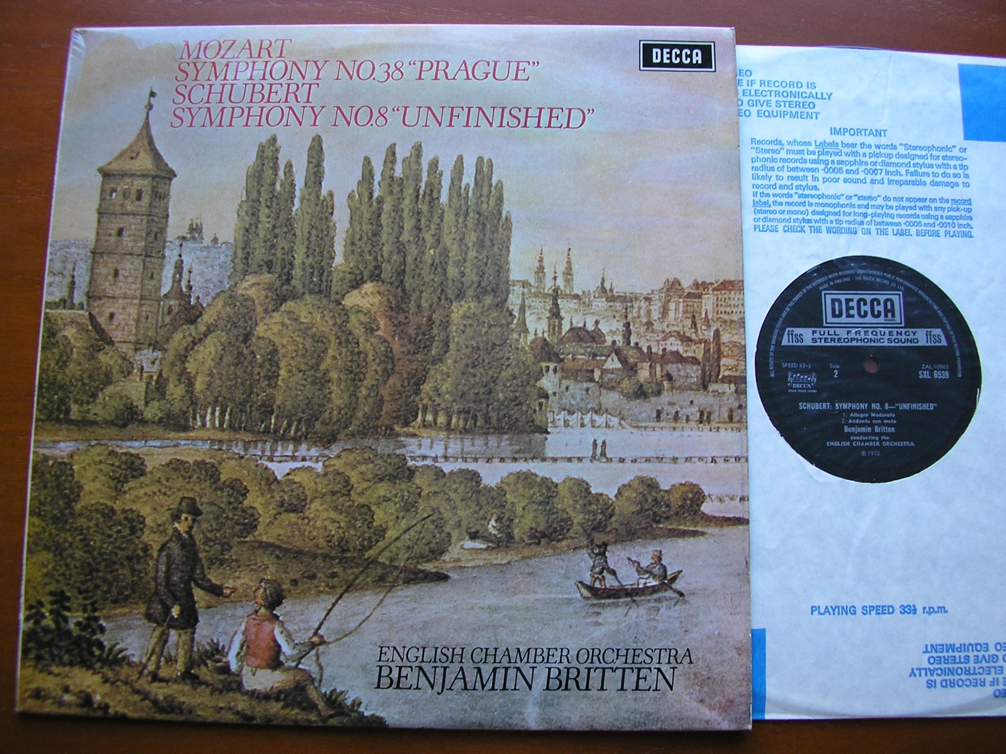SXL 6539 MOZART: SYMPHONY No. 38 'Prague' / SCHUBERT: 'Unfinished' BRITTEN / ENGLISH CHAMBER ORCHESTRA