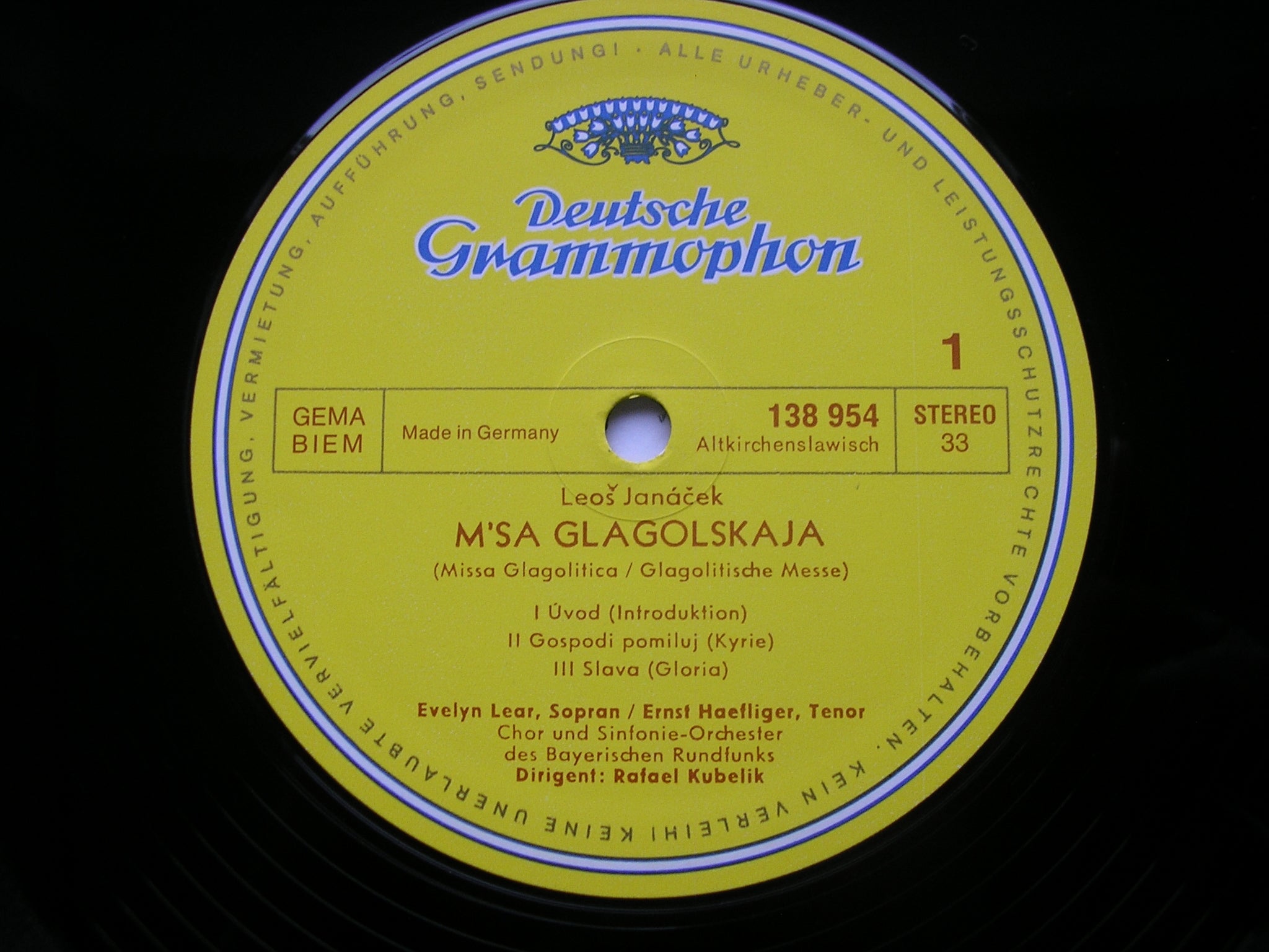 JANACEK: MISSA GLAGOLITICA    LEAR / CRASS / HAEFLIGER / BRSO / KUBELIK   138 954