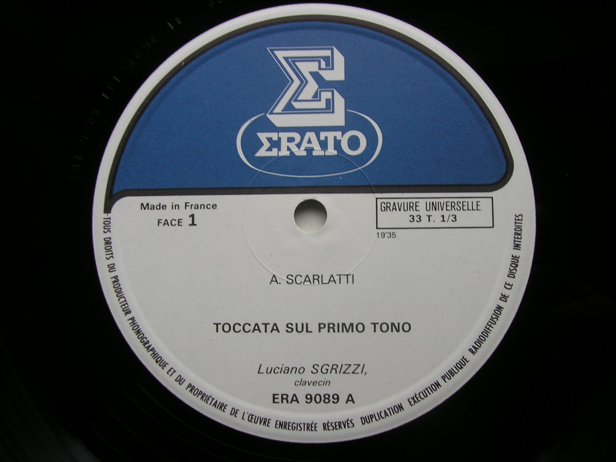 ALESSANDRO SCARLATTI: FIVE TOCCATAS       SGRIZZI        ERA 9089