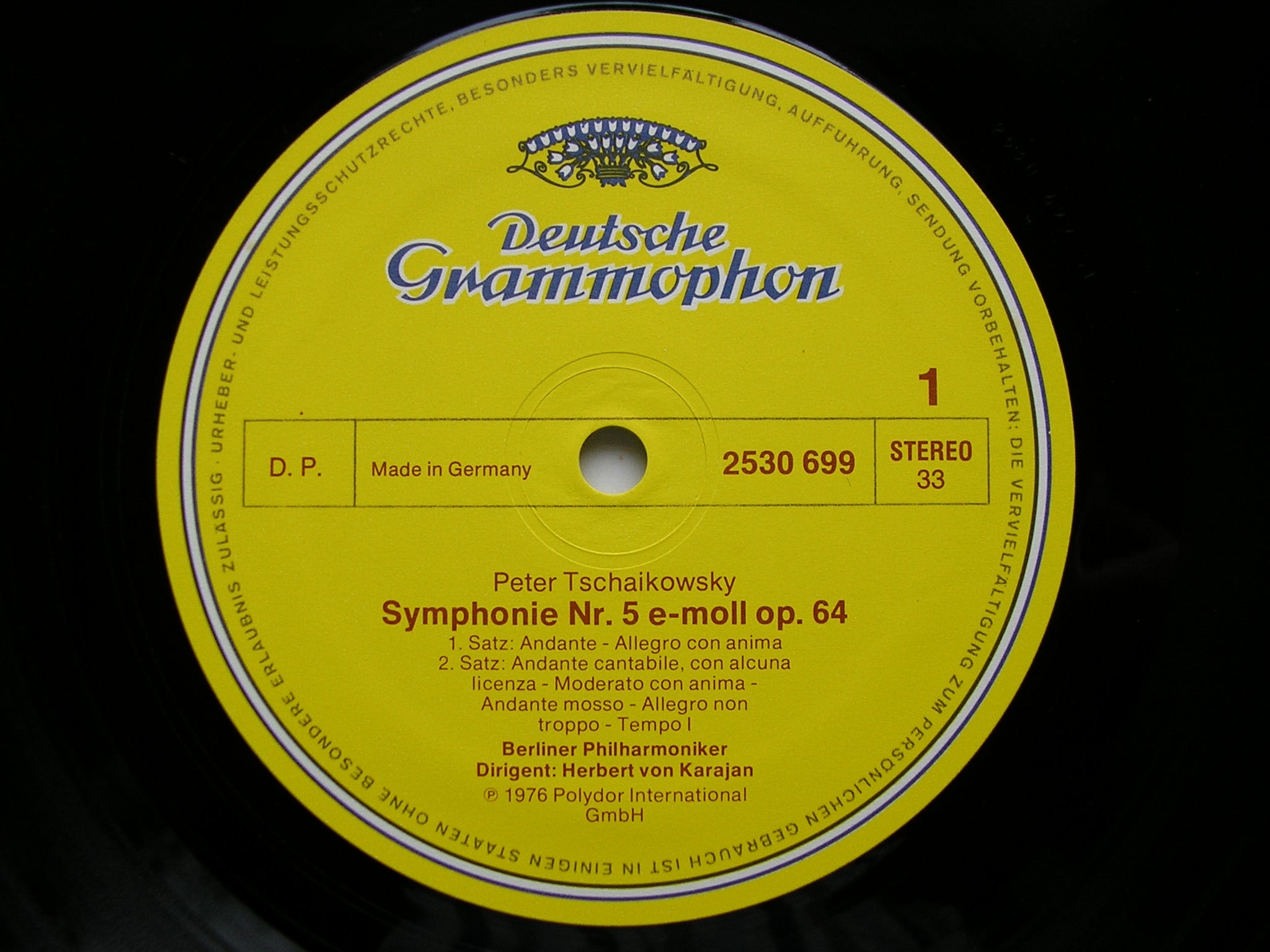TCHAIKOVSKY: SYMPHONY No. 5   KARAJAN / BERLIN PHILHARMONIC   2530 699