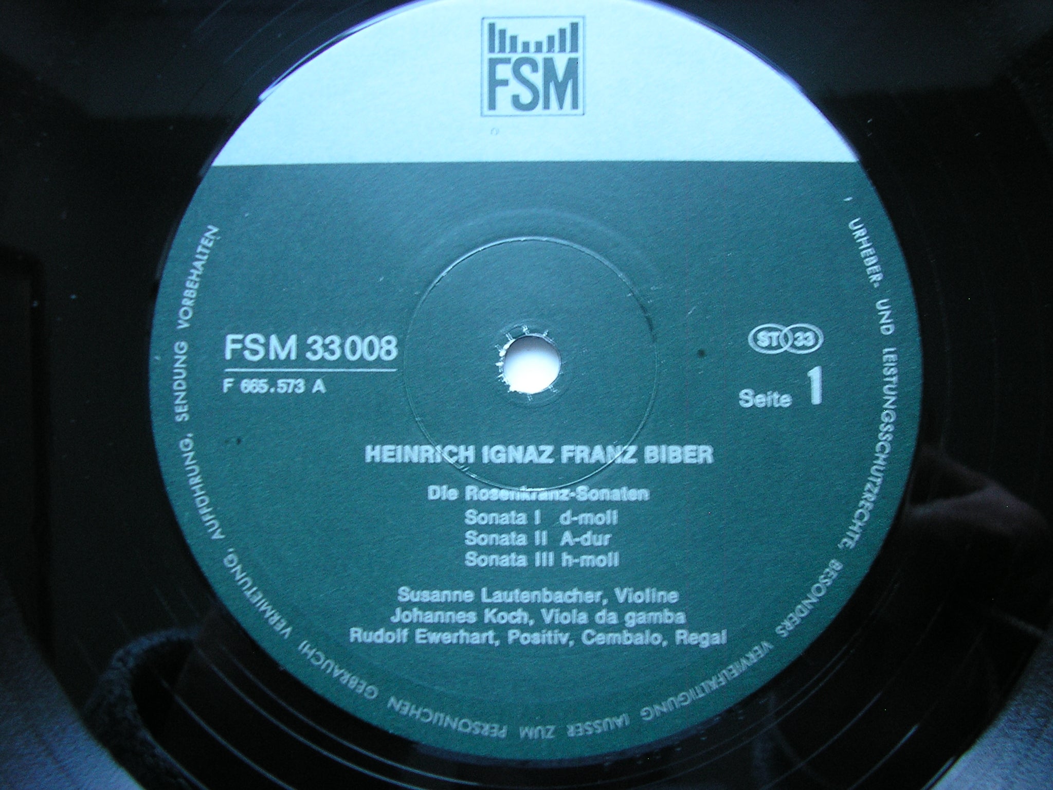 BIBER: THE ROSENKRANZ SONATAS     LAUTENBACHER / KOCH / EWERHART     FSM 33 008 / 10