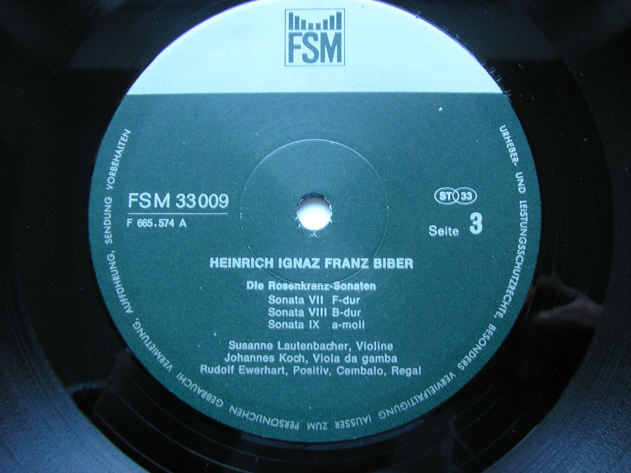BIBER: THE ROSENKRANZ SONATAS     LAUTENBACHER / KOCH / EWERHART     FSM 33 008 / 10
