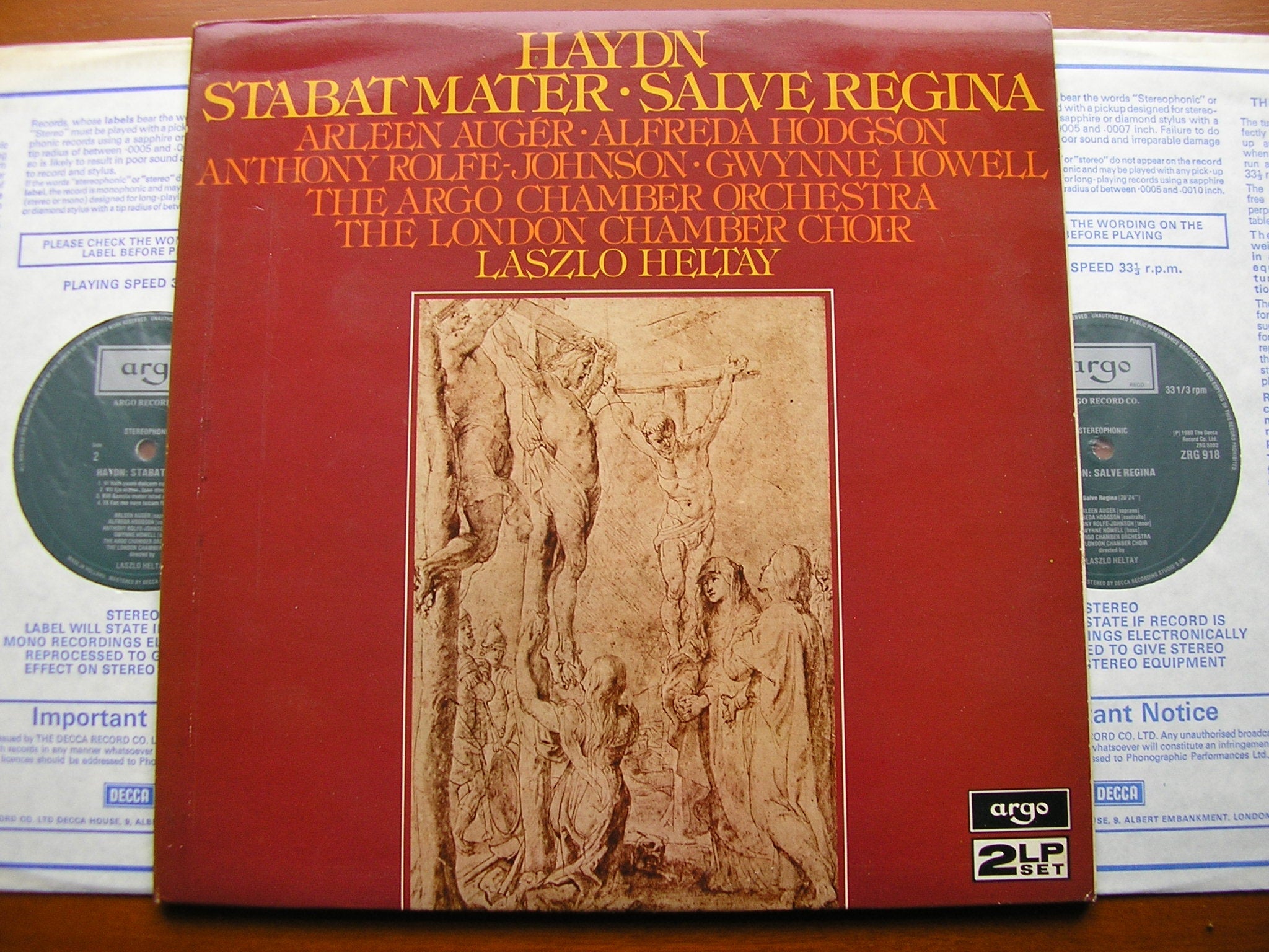 HAYDN: STABAT MATER / SALVE REGINA   SOLOISTS / ARGO CHAMBER ORCHESTRA / HELTAY   ZRG 917 - 8