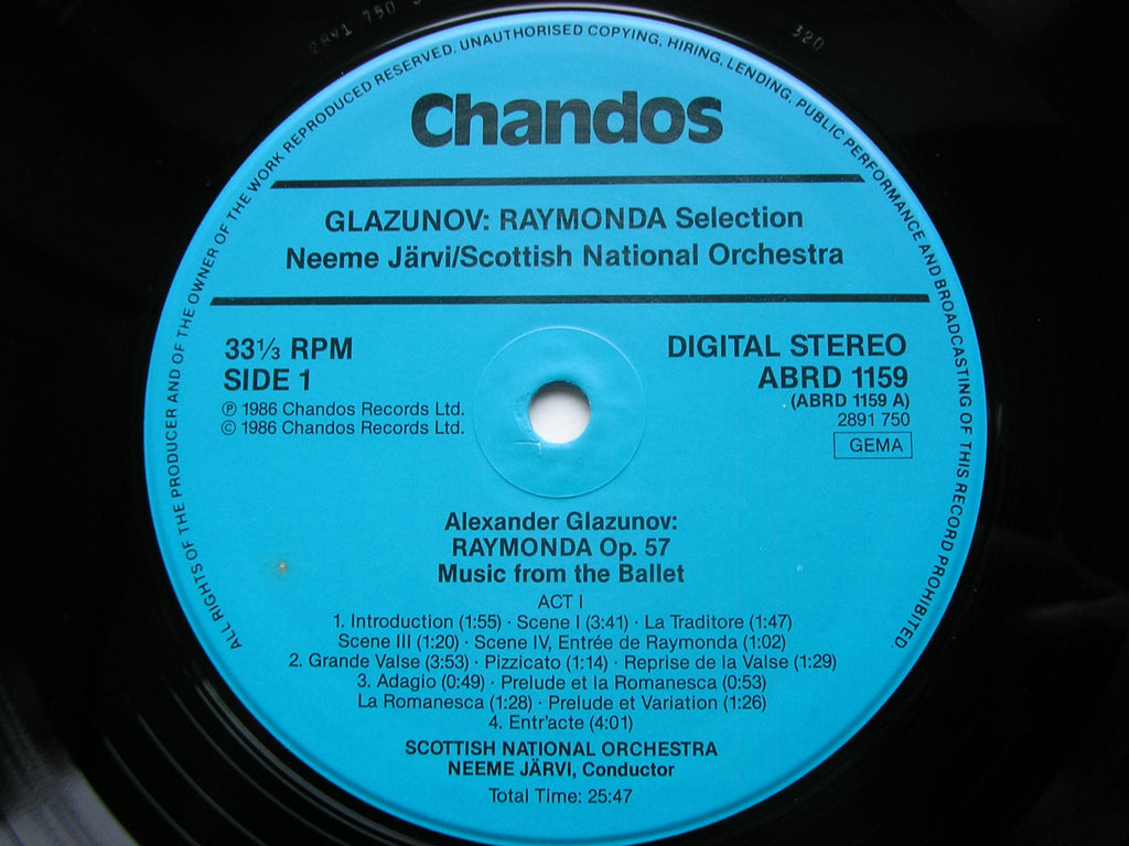 GLAZUNOV: RAYMONDA  excerpts from the ballet     JARVI / SCOTTISH NATIONAL ORCHESTRA     ABRD 1159
