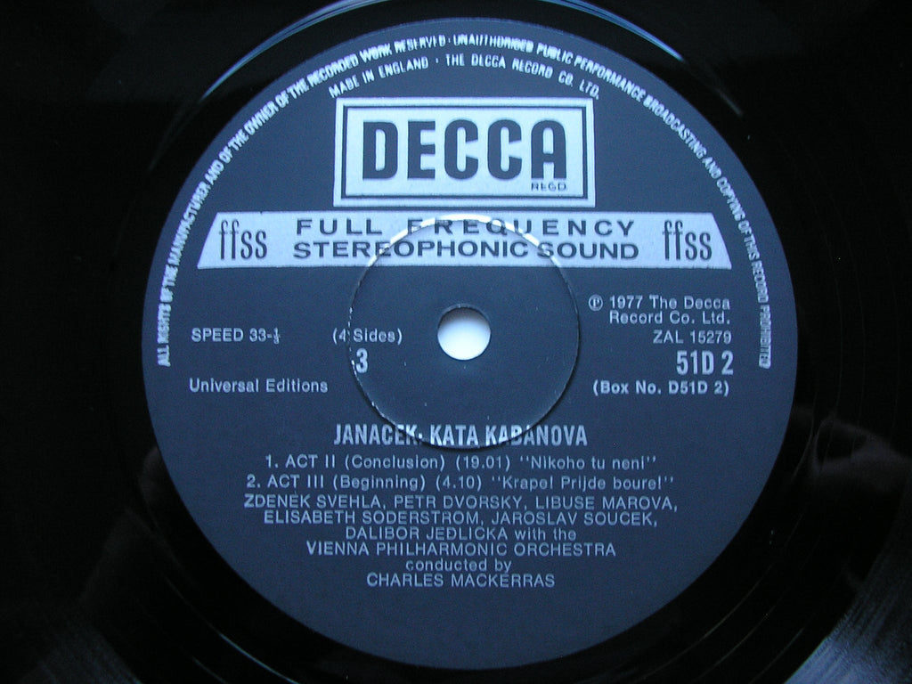 JANACEK: KATA KABANOVA   SODERSTROM / DVORSKY / VIENNA PHILHARMONIC / MACKERRAS    D51D2