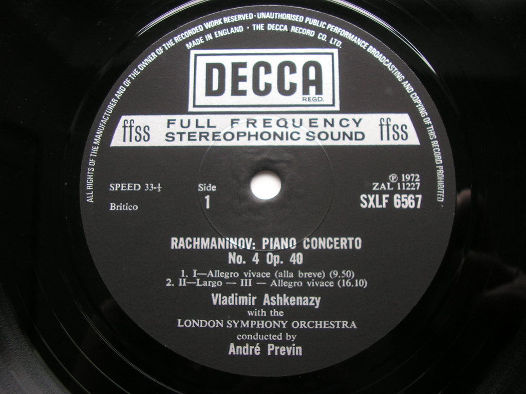 SXLF 6565 - 7 RACHMANINOV: THE FOUR PIANO CONCERTOS / RHAPSODY ASHKENAZY / LONDON SYMPHONY / PREVIN