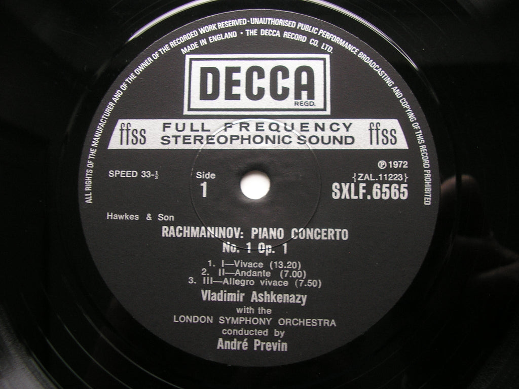 SXLF 6565 - 7 RACHMANINOV: THE FOUR PIANO CONCERTOS / RHAPSODY ASHKENAZY / LONDON SYMPHONY / PREVIN
