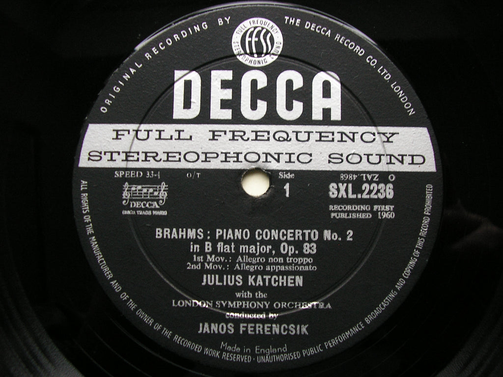 SXL 2236 BRAHMS: PIANO CONCERTO No. 2 KATCHEN / LONDON SYMPHONY / FERENCSIK