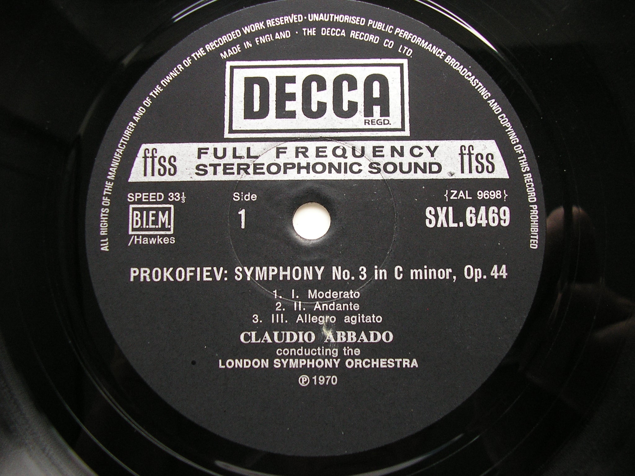 PROKOFIEV: SYMPHONIES Nos. 1 & 3        ABBADO / LONDON SYMPHONY      SXL 6469