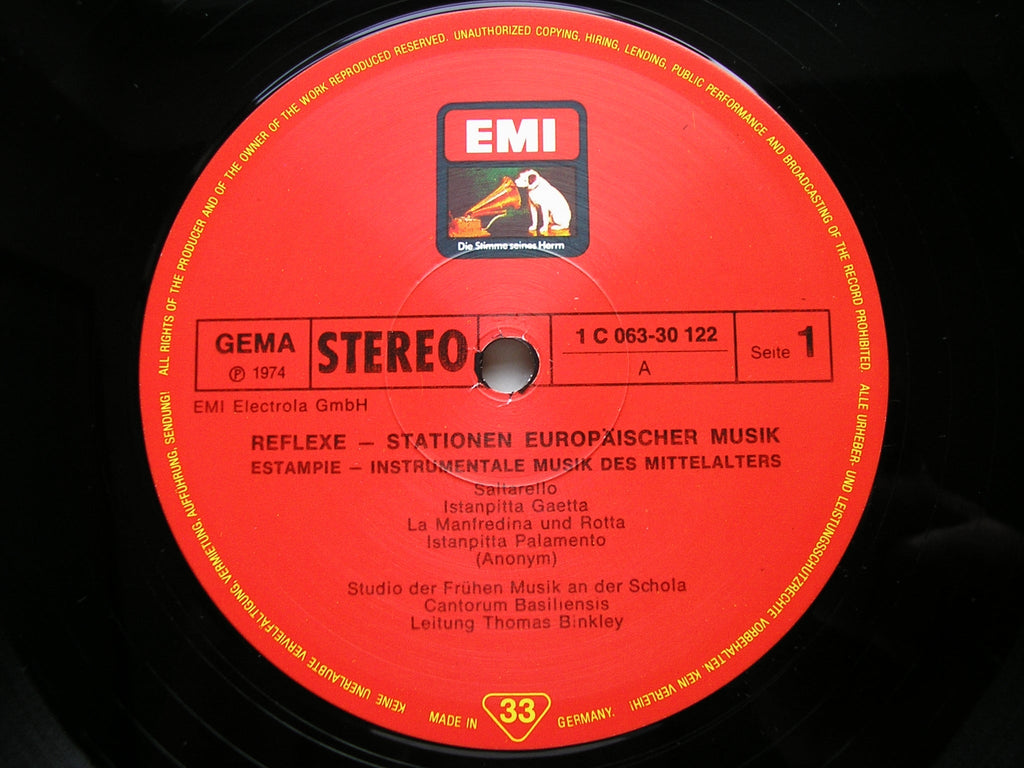 ESTAMPIE - INSTRUMENTAL MUSIC OF THE MIDDLE AGES   STUDIO DER FRUHEN MUSIK / BINKLEY   063 - 30122