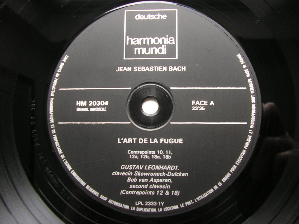 BACH: THE ART OF FUGUE    GUSTAV LEONHARDT     2 LP      HM20303 / 4