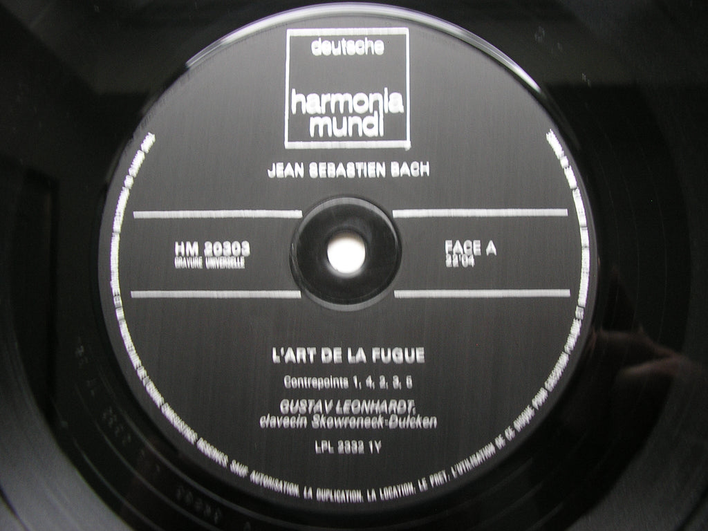 BACH: THE ART OF FUGUE    GUSTAV LEONHARDT     2 LP      HM20303 / 4