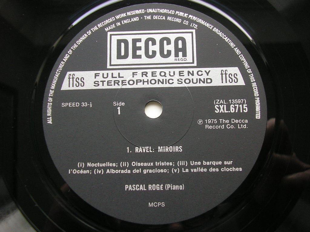SXL 6674 / 6700 / 6715 RAVEL: PIANO MUSIC Volumes 1 - 3 PASCAL ROGE 3 LP
