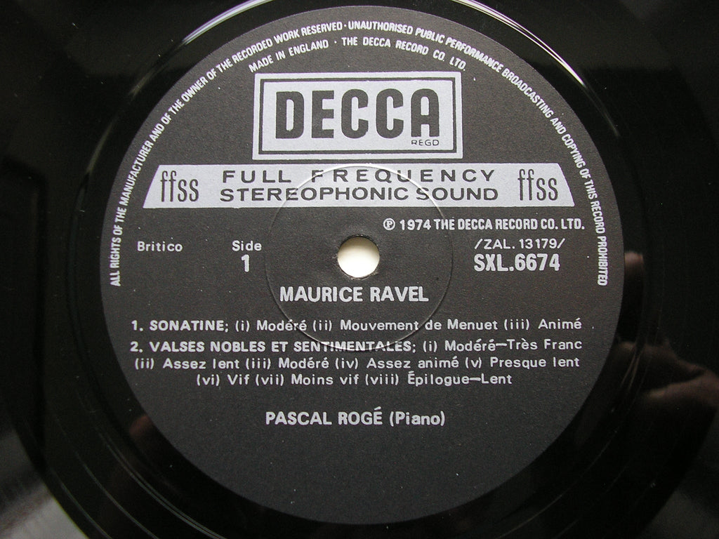 SXL 6674 / 6700 / 6715 RAVEL: PIANO MUSIC Volumes 1 - 3 PASCAL ROGE 3 LP