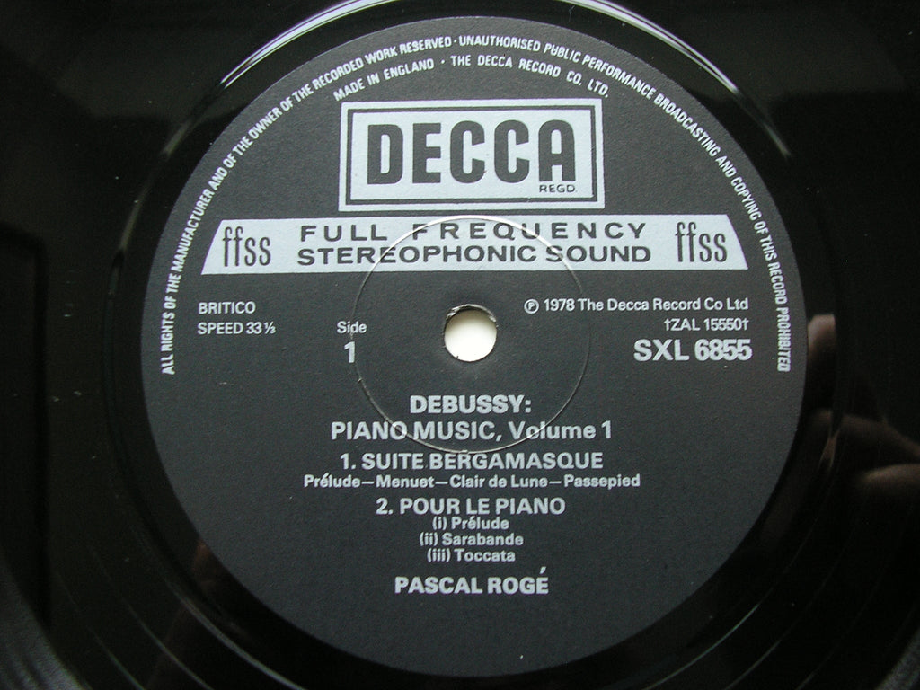 SXL 6855 / 6928 / 6957 DEBUSSY: SOLO PIANO MUSIC Volumes 1 - 3 PASCAL ROGE 3 LP