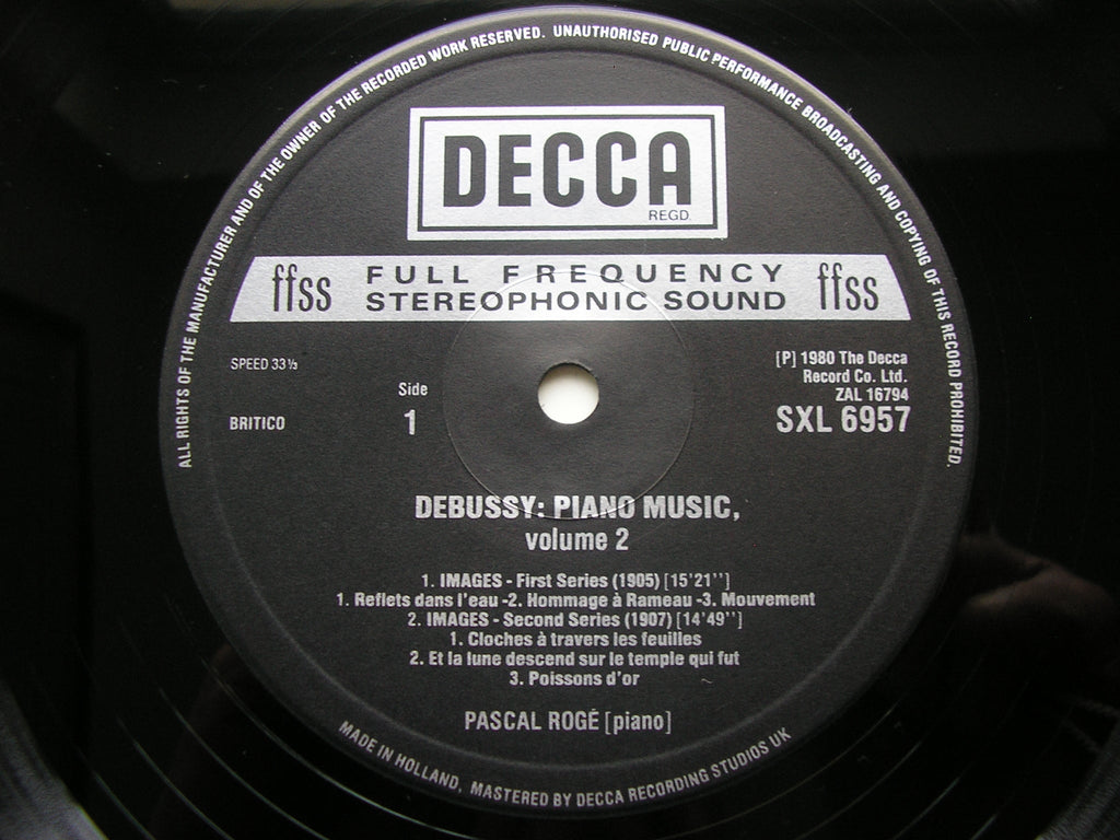 SXL 6855 / 6928 / 6957 DEBUSSY: SOLO PIANO MUSIC Volumes 1 - 3 PASCAL ROGE 3 LP