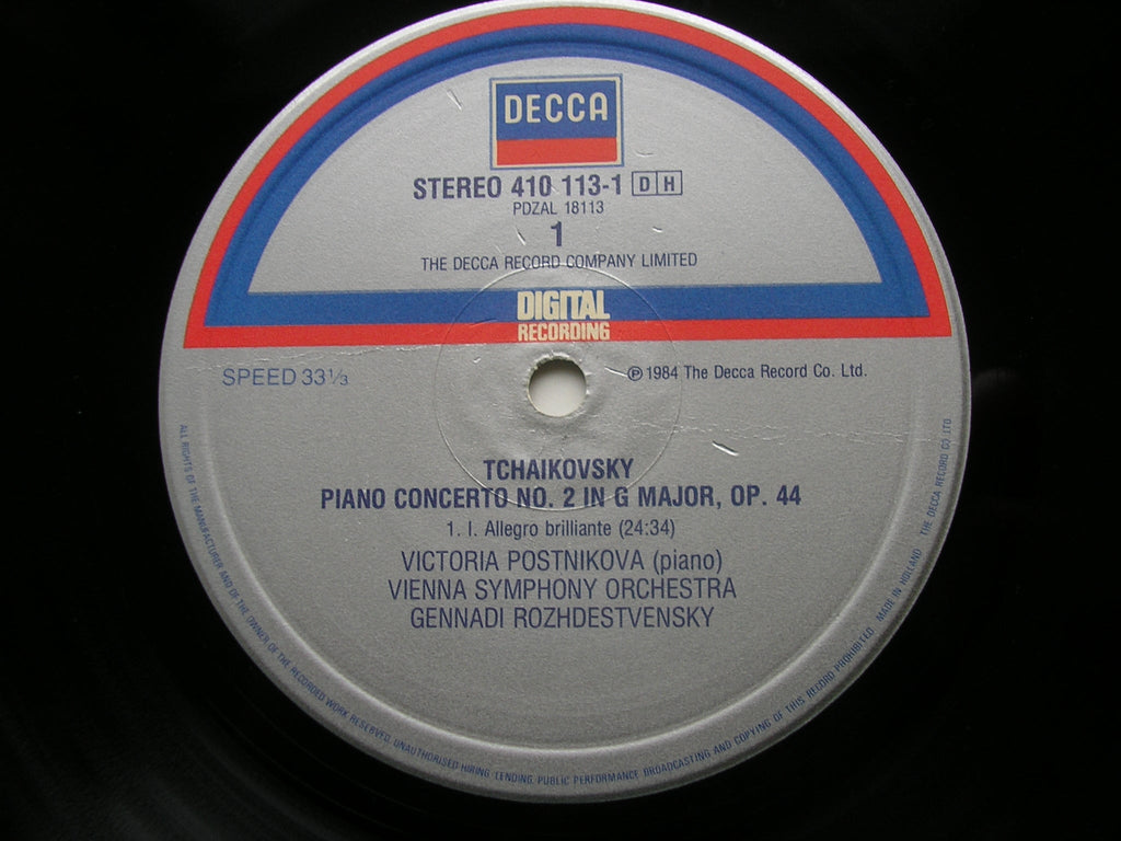 TCHAIKOVSKY: PIANO CONCERTO No. 2    POSTNIKOVA / VIENNA SYMPHONY / ROZHDESTVENSKY    410 113