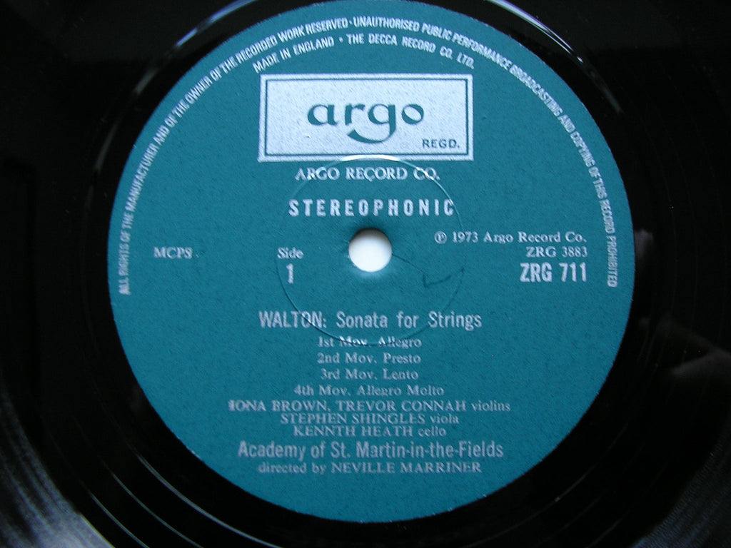PROKOFIEV: VISIONS FUGITIVES / WALTON: SONATA FOR STRINGS   ASMIF / MARRINER   ZRG 711