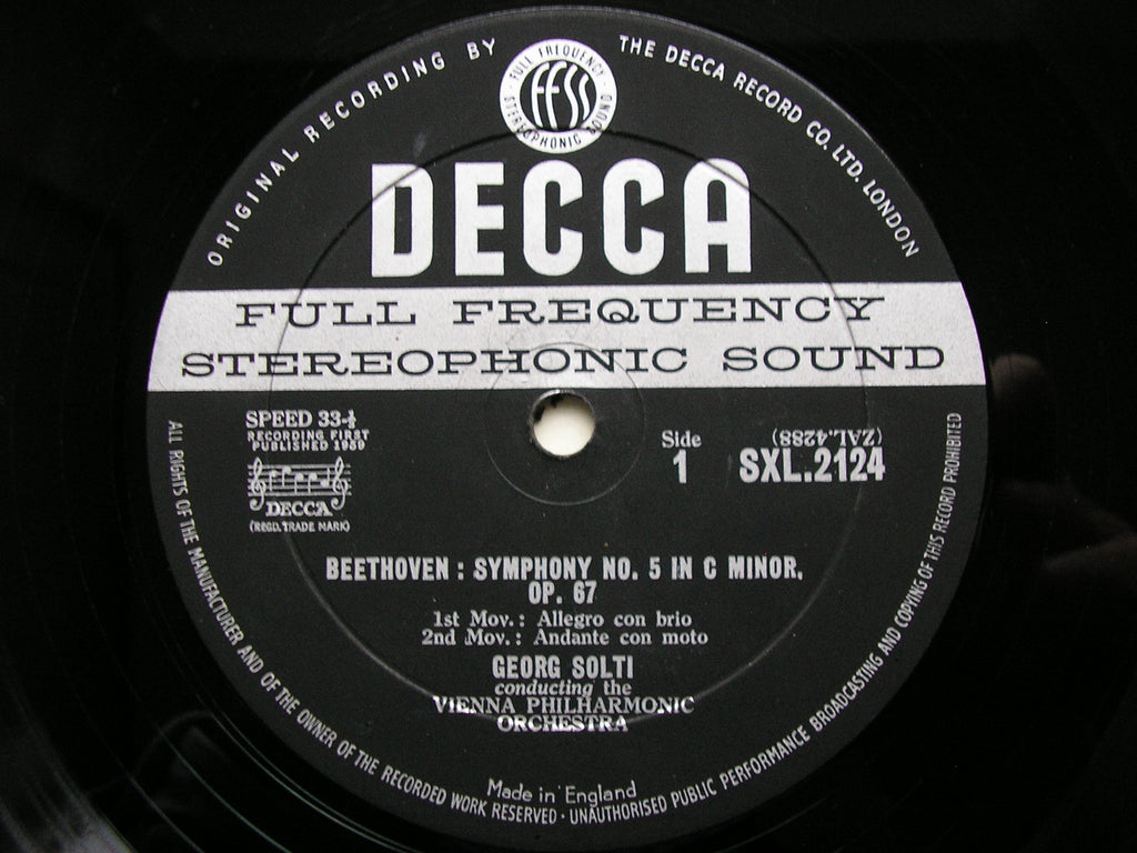 SXL 2124 BEETHOVEN: SYMPHONY No. 5 SOLTI / VIENNA PHILHARMONIC