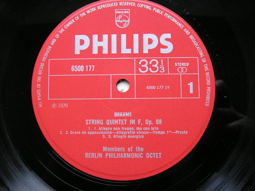 BRAHMS: STRING QUINTETS Op. 88 & Op. 111    MEMBERS OF THE BERLIN PHILHARMONIC OCTET    6500 177