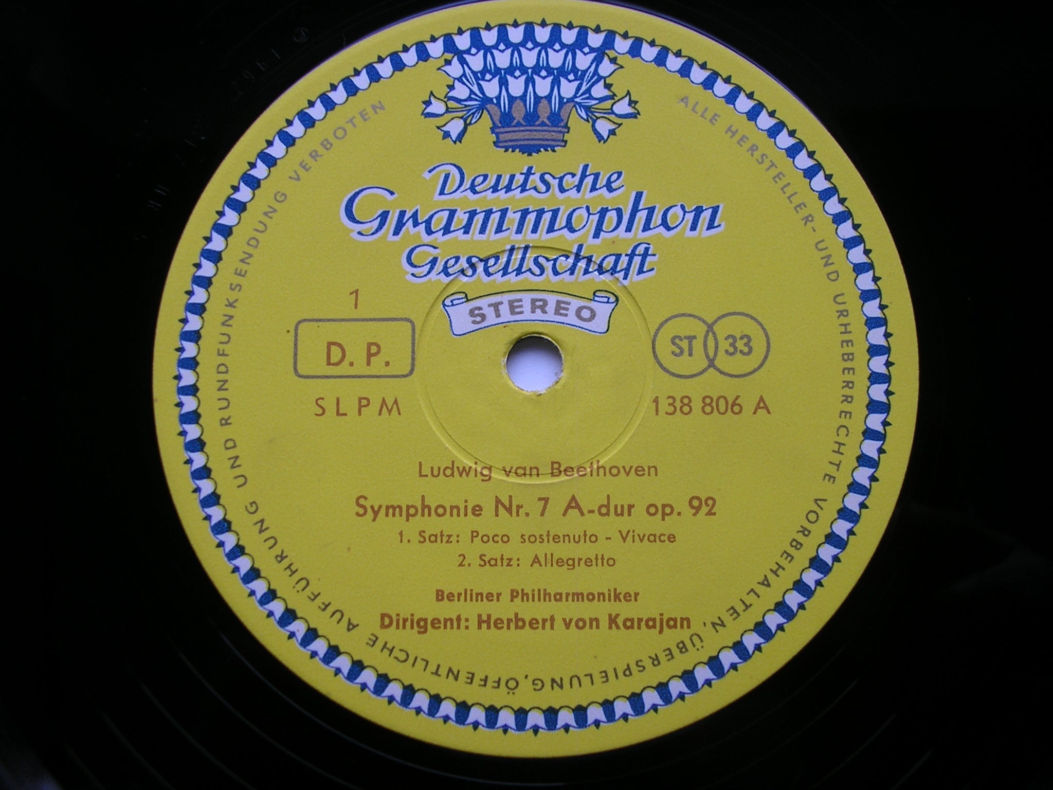 BEETHOVEN: SYMPHONY No. 7     KARAJAN / BERLIN PHILHARMONIC     138 806