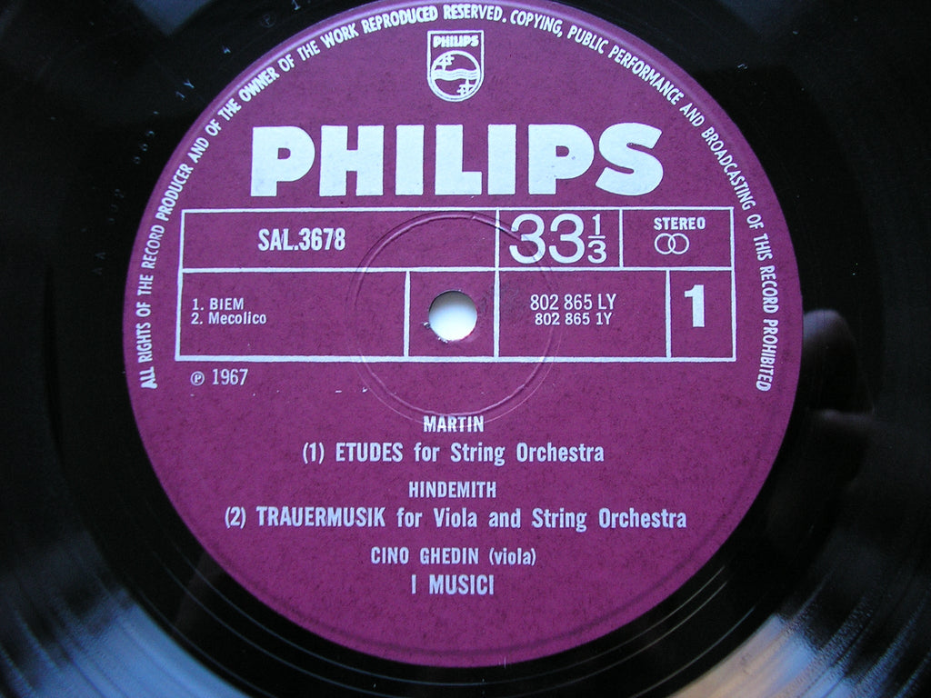 MARTIN / HINDEMITH / ROUSSEL / NIELSEN: WORKS FOR STRING ORCHESTRA    I MUSICI      SAL 3678