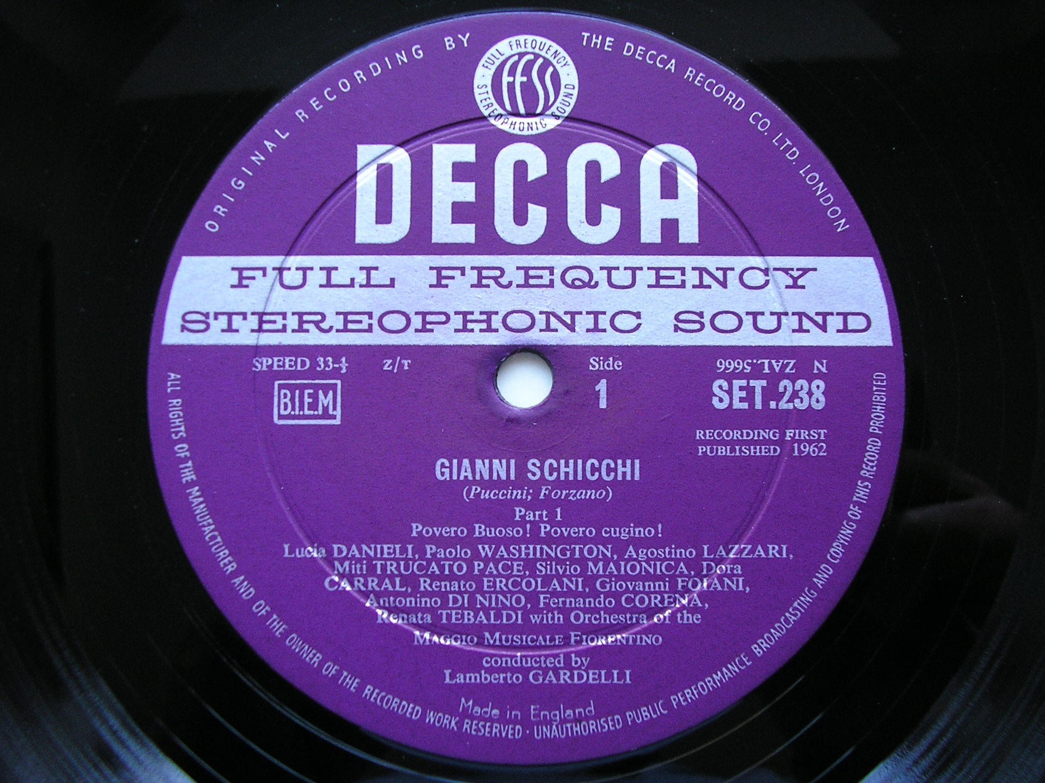 PUCCINI: IL TRITTICO   TEBALDI / DEL MONACO / SIMIONATO / MMF / GARDELLI    SET 236 - 8