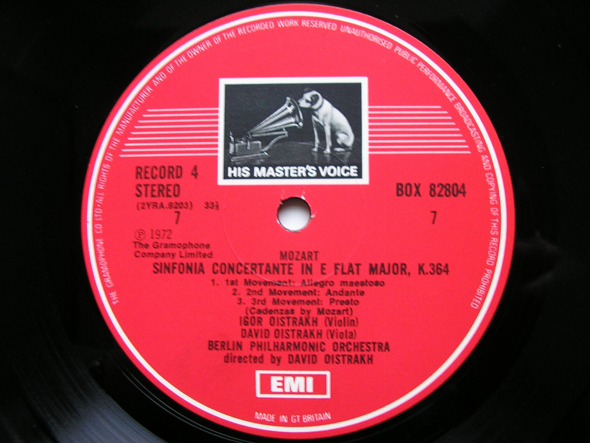 MOZART: THE COMPLETE WORKS FOR VIOLIN & ORCHESTRA   DAVID & IGOR OISTRAKH / BERLIN PHILHARMONIC   4 LP    SLS 828