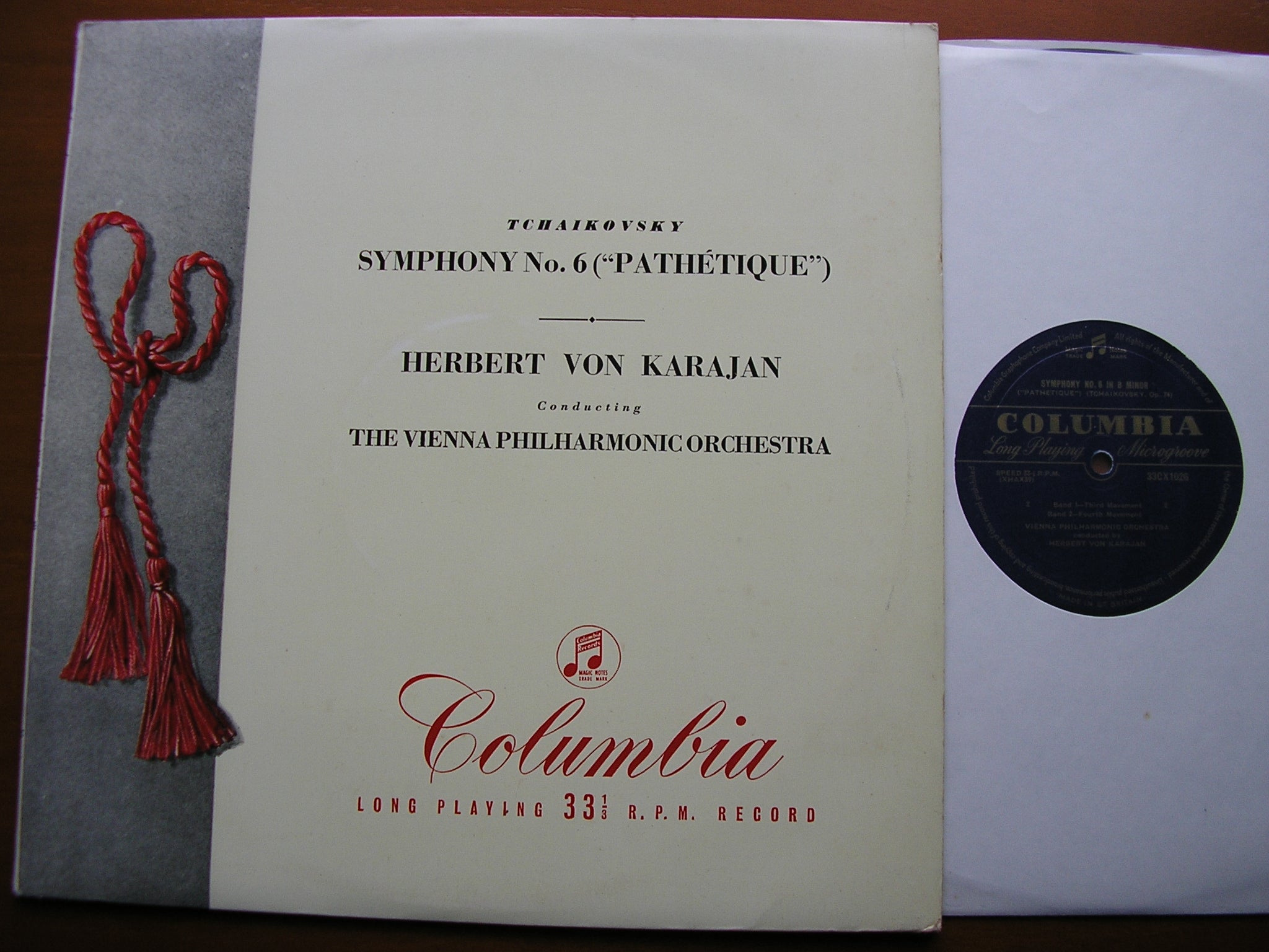 TCHAIKOVSKY: SYMPHONY No. 6 'Pathetique'     KARAJAN / VIENNA PHILHARMONIC   33CX 1026