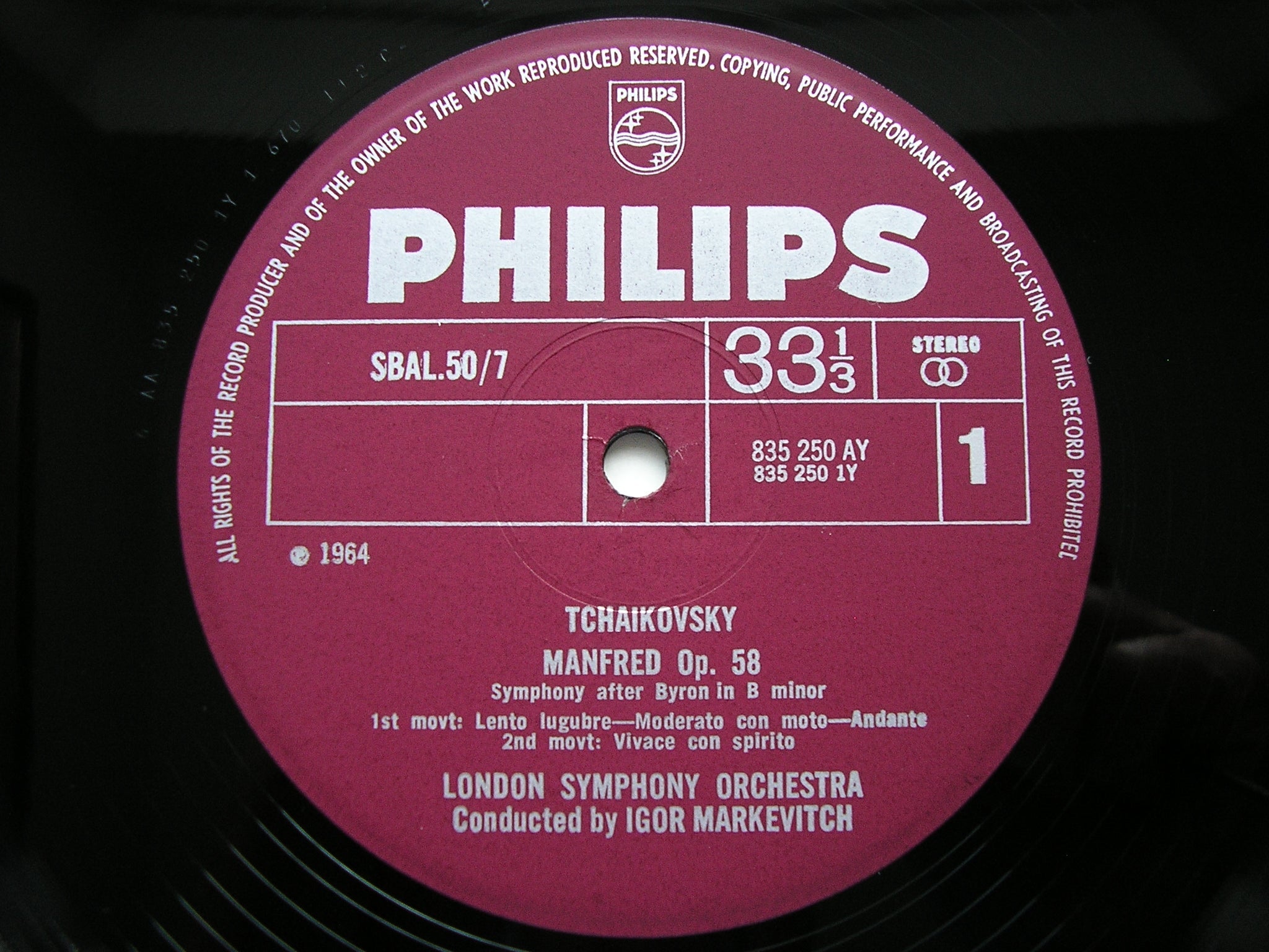 TCHAIKOVSKY: THE COMPLETE SYMPHONIES    MARKEVITCH / LONDON SYMPHONY  SBAL 50