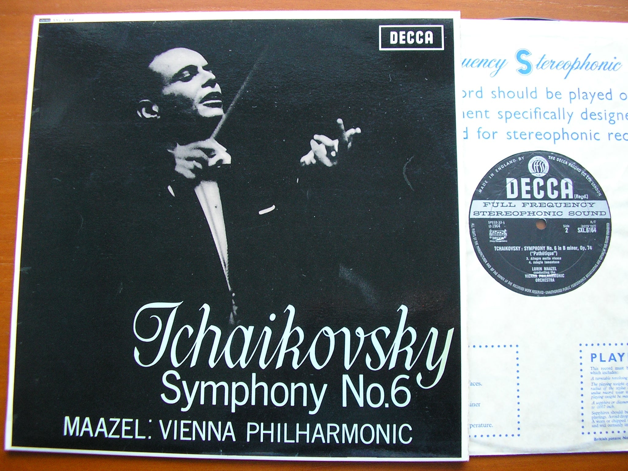 SXL 6164 TCHAIKOVSKY: SYMPHONY No. 6 MAAZEL / VIENNA PHILHARMONIC