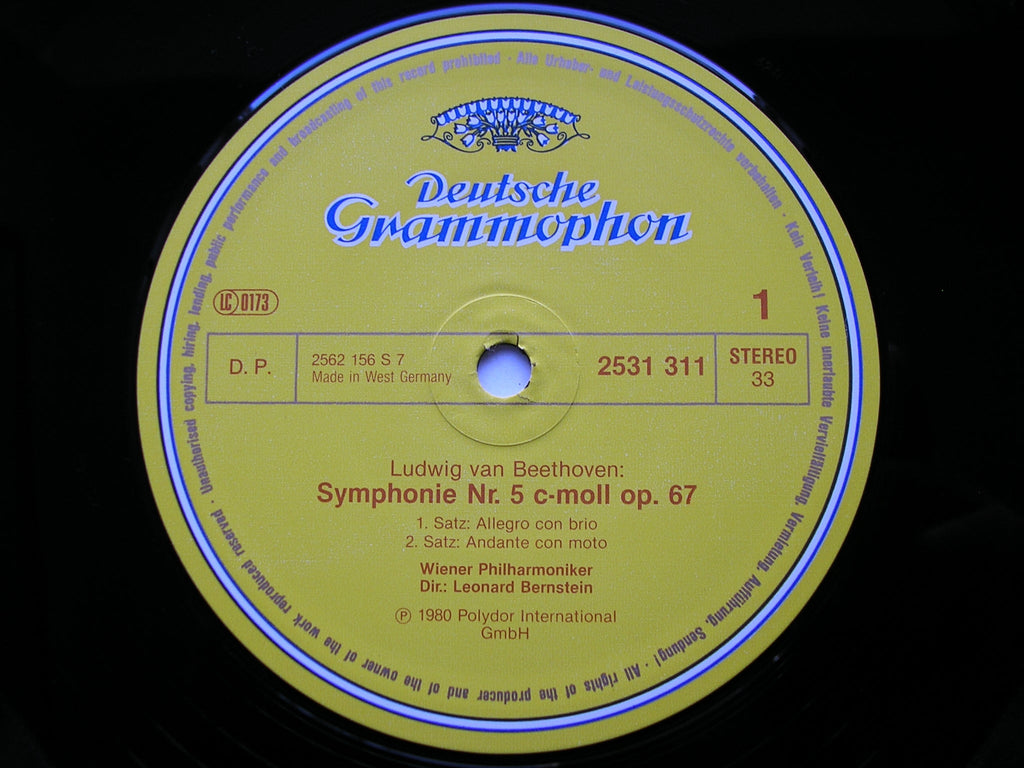 BEETHOVEN: SYMPHONY No. 5    BERNSTEIN / VIENNA PHILHARMONIC   2531 311