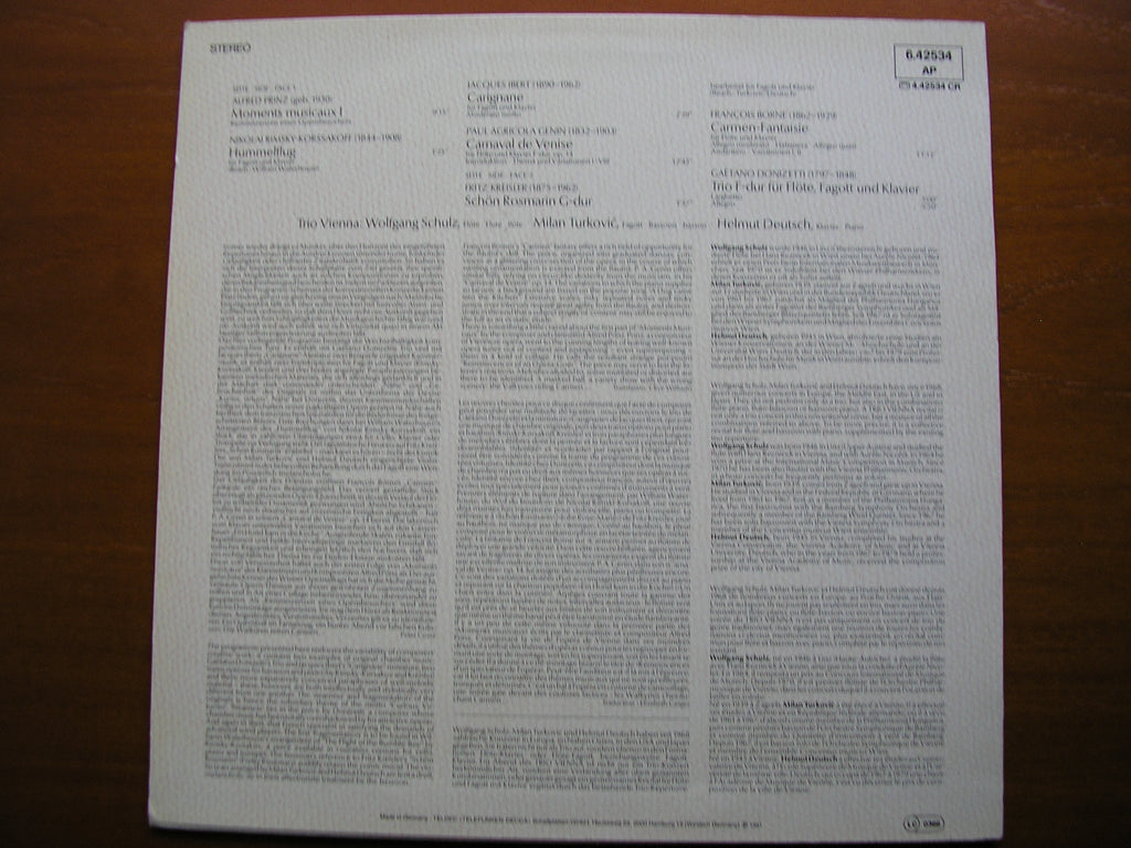 CURIOSO VIRTUOSO: IBERT / DONIZETTI / RIMSKY-KORSAKOV / GENIN / BORNE       TRIO VIENNA   6.42534