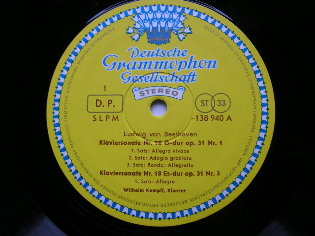 BEETHOVEN: PIANO SONATAS Nos. 16 / 18 / 22       KEMPFF        138 940
