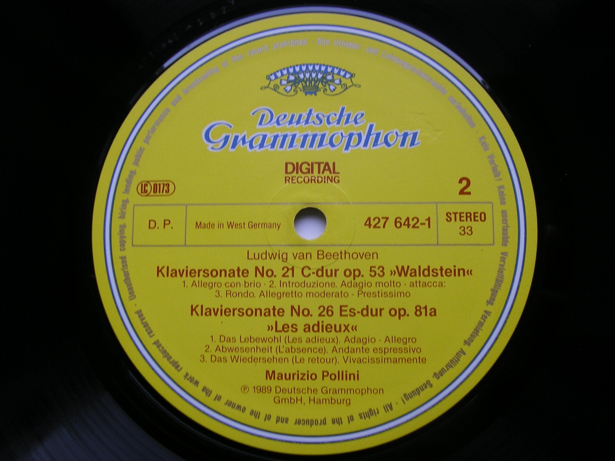 BEETHOVEN: PIANO SONATAS Nos. 17 'Tempest' / 21 'Waldstein' / 25 / 26 'Les Adieux'      POLLINI     427 642
