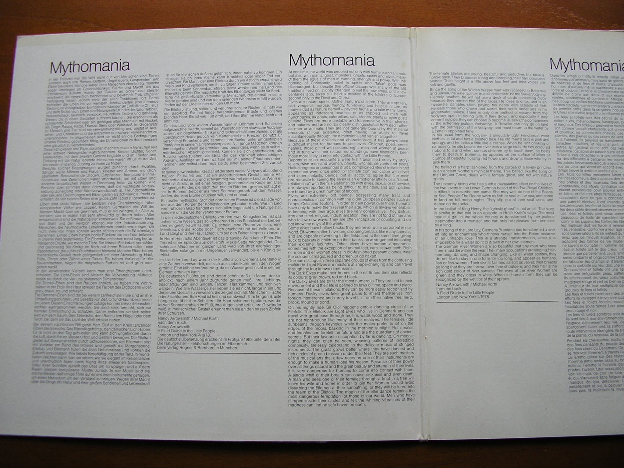 MYTHOMANIA   SONGS ON ANCIENT TEXTS & LEGENDS   BAREN GASSLIN  069 99 948