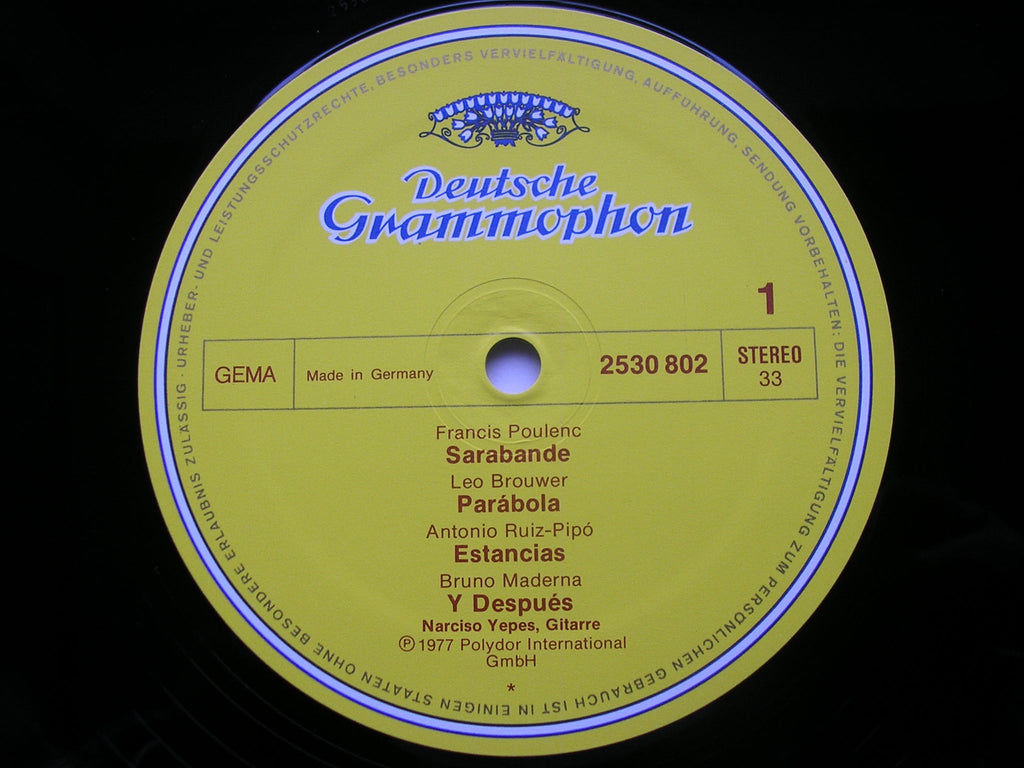 GUITAR MUSIC OF THE 20th CENTURY: POULENC / BROUWER / MADERNA / RUIZ-PIPO / BALADA / KUCERA       YEPES     2530 802
