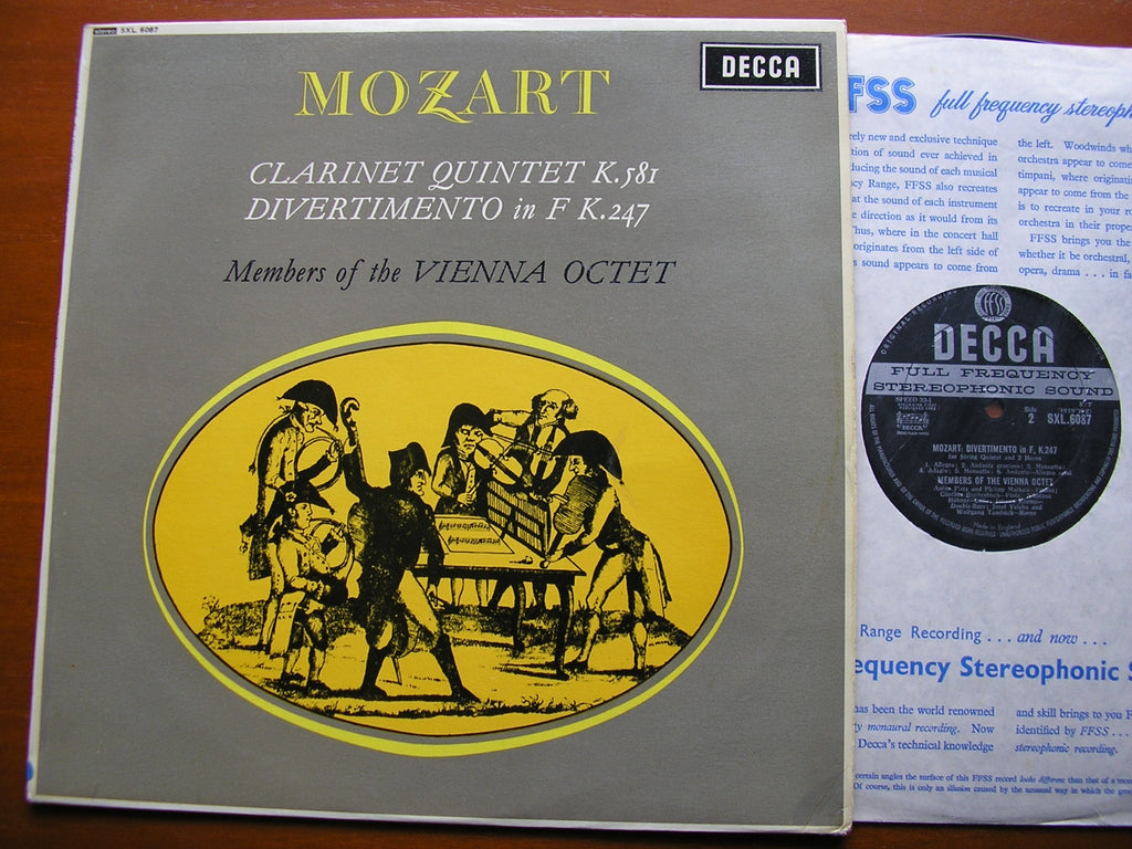 SXL 6087 MOZART: CLARINET QUINTET K581 / DIVERTIMENTO K247 ALFRED BOSKOVSKY / VIENNA OCTET