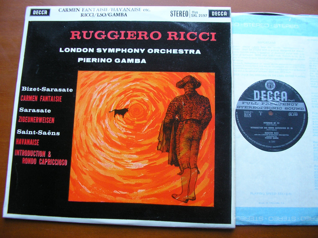 SXL 2197 BIZET-SARASATE: CARMEN FANTAISIE / SAINT-SAENS: HAVANAISE / INTRO & RONDO RICCI / LONDON SYMPHONY / GAMBA