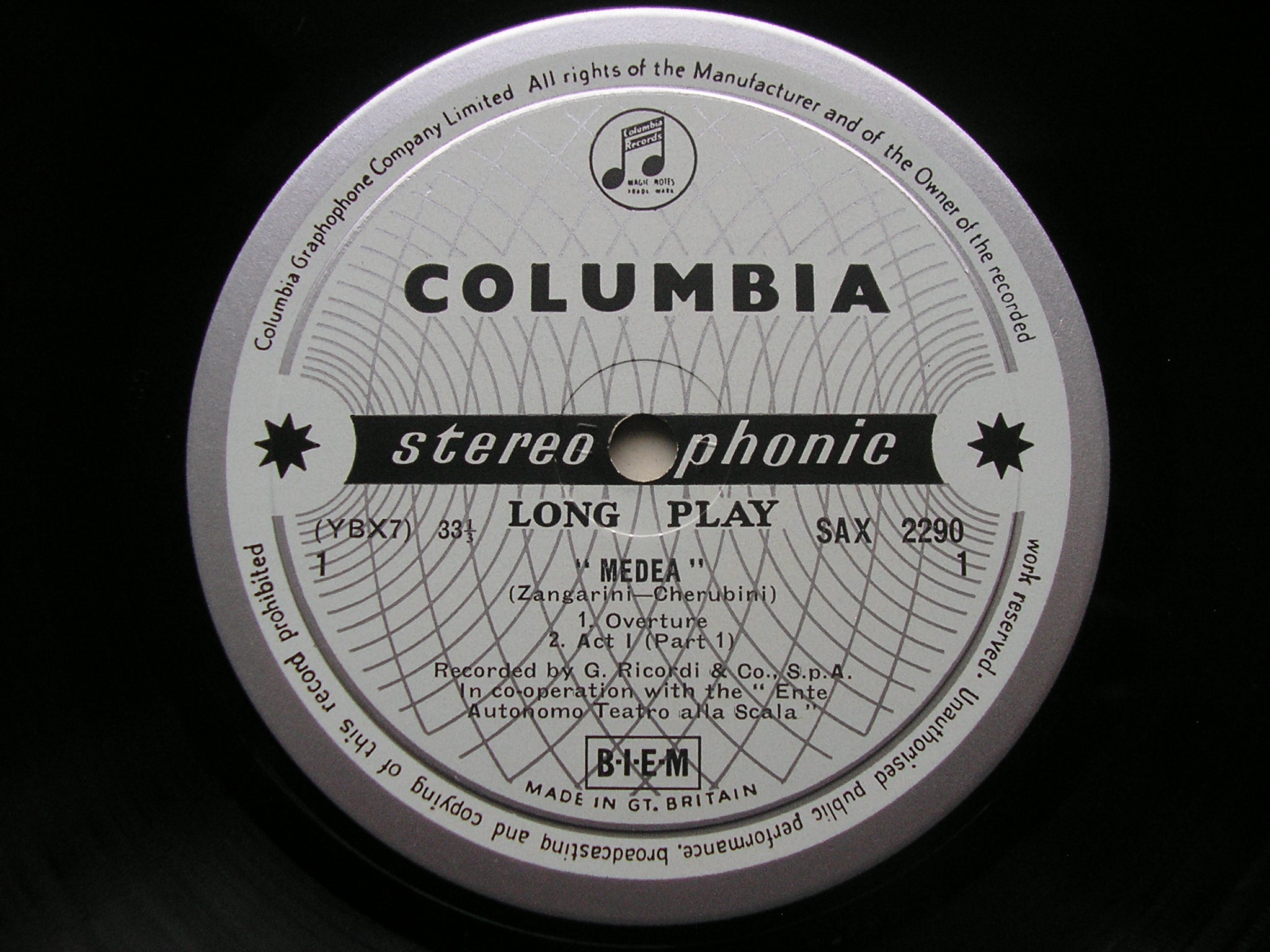 SAX 2290 - 2  CHERUBINI: MEDEA     CALLAS / SCOTTO / PICCHI / LA SCALA / SERAFIN