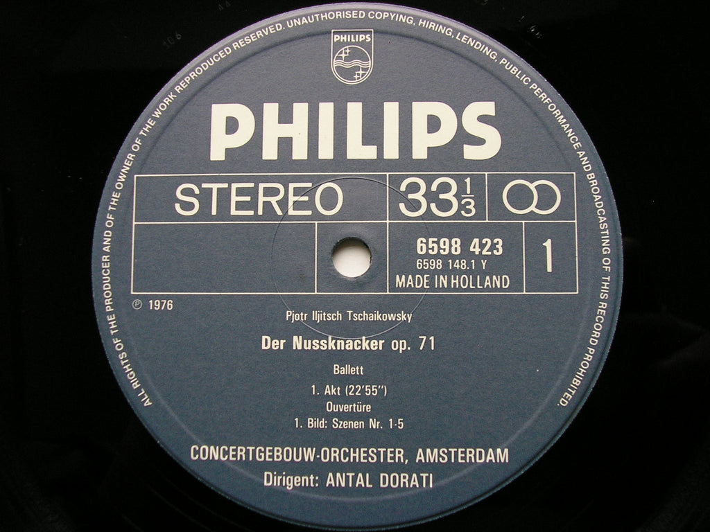 TCHAIKOVSKY: THE NUTCRACKER     DORATI / CONCERTGEBOUW ORCHESTRA    2 LP    6747 364