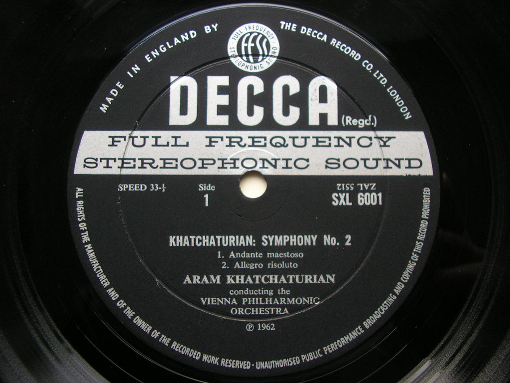 SXL 6001 KHACHATURIAN: SYMPHONY No. 2 'The Bell' KHACHATURIAN / VIENNA PHILHARMONIC