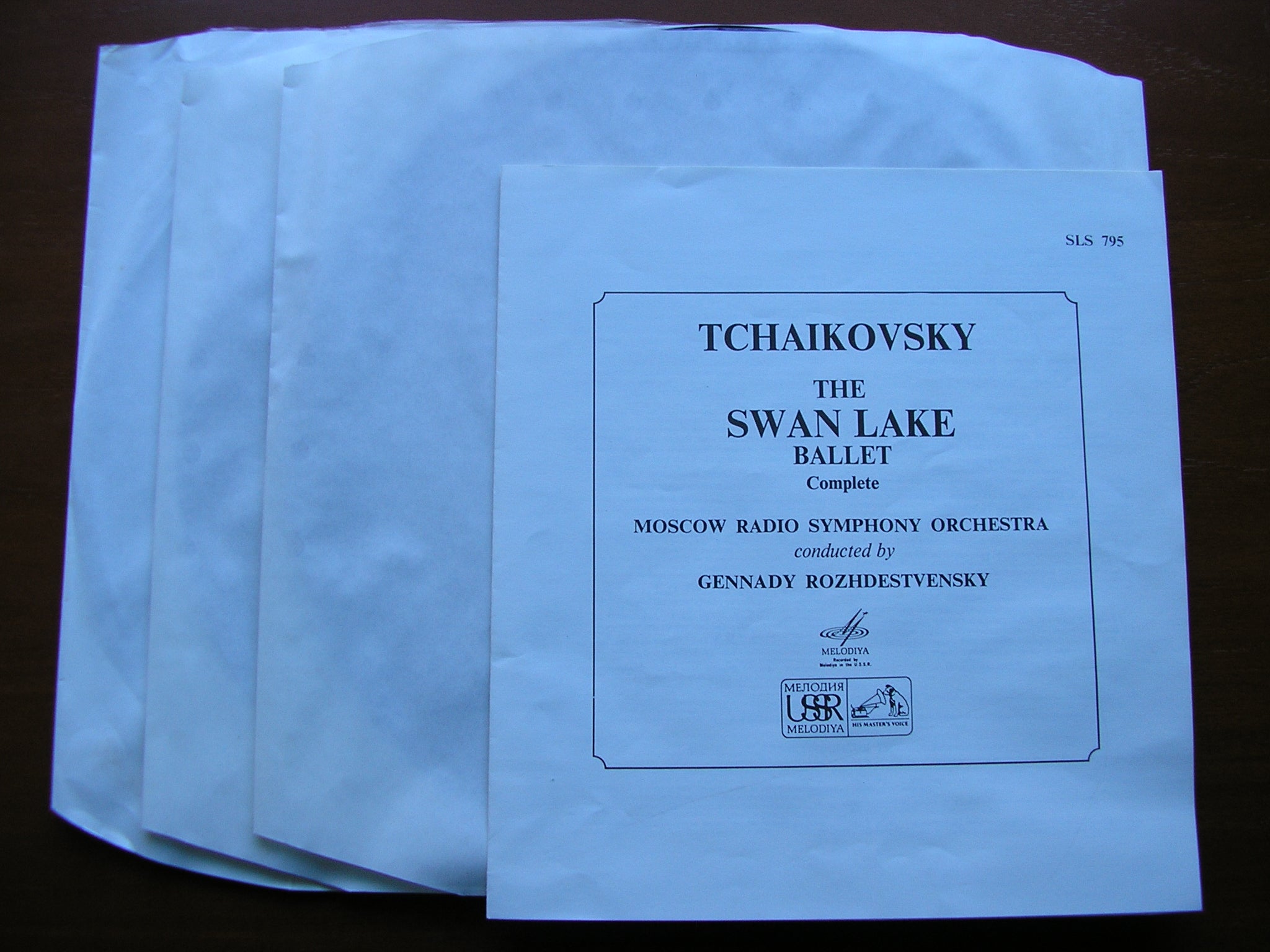 TCHAIKOVSKY: SWAN LAKE   ROZHDESTVENSKY / MOSCOW RADIO SYMPHONY   3 LP   SLS 795