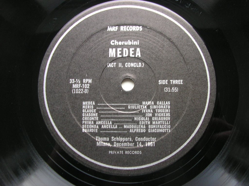 CHERUBINI: MEDEA     CALLAS recorded live at La Scala in complete performances from 1953 & 1961     4 LP     MRF 102