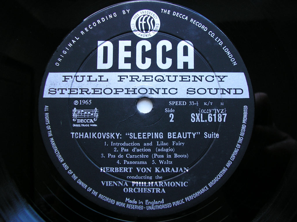 SXL 6187 TCHAIKOVSKY: SWAN LAKE & SLEEPING BEAUTY SUITES KARAJAN / VIENNA PHILHARMONIC